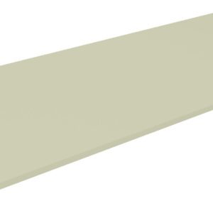 Beige, rectangular 3D object resembling a simple ramp or wedge with a flat top and tapering sides. The object is set against a plain white background.