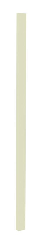 A long, vertical, light beige rectangular column with a simple, smooth surface stands against a plain white background.