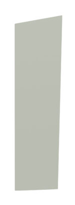 A tall, slightly skewed gray rectangular panel set against a plain white background.