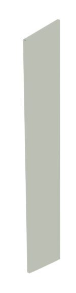 A tall, narrow, rectangular panel with a sleek, light gray surface. The panel has a slight reflection, giving it a smooth, modern appearance. It is positioned vertically against a plain white background.