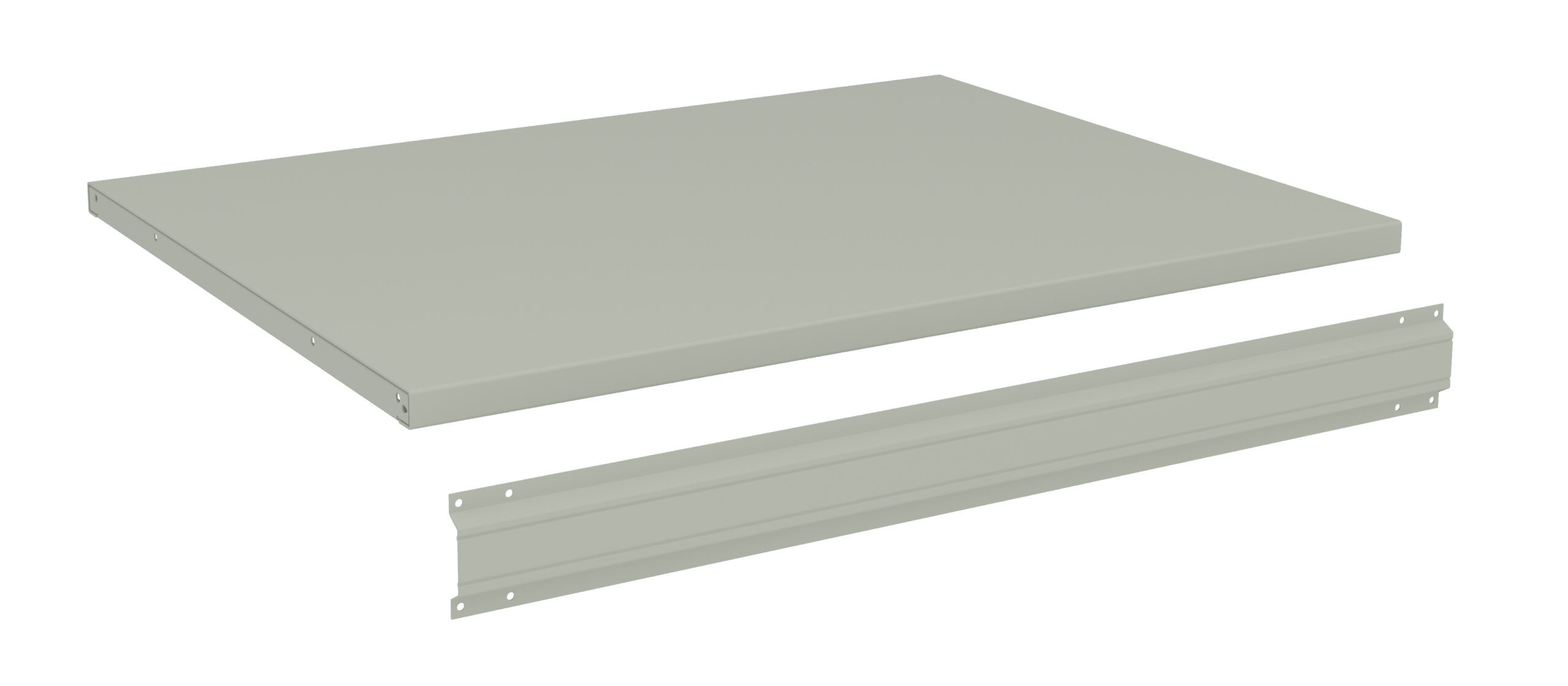 48"W x 36"D Steel Top with Stringer, Light Grey