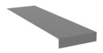 A long, flat gray 3D rectangular slab viewed from an angle, showing its width and depth.