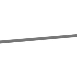 A long, thin, straight gray rod positioned diagonally against a plain white background.