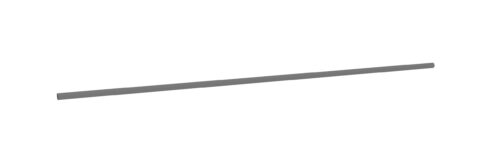 A long, thin, straight gray rod positioned diagonally against a plain white background.