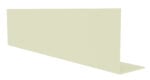 Beige L-shaped object on a white background, slightly slanted with one horizontal and one vertical section.