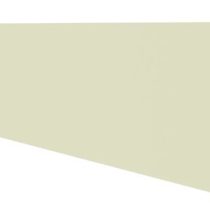 Beige L-shaped object on a white background, slightly slanted with one horizontal and one vertical section.