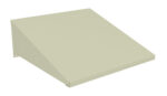 A beige, triangular, sloped metal cover with mounting holes on one side. It is designed to serve as a protective or decorative panel, with clean edges and a smooth surface.