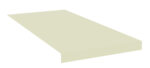 A plain, rectangular, light beige sheet is shown at an angle, giving a three-dimensional appearance. The edges are clean and smooth, with a subtle shadow underneath, suggesting it is resting on a flat surface.