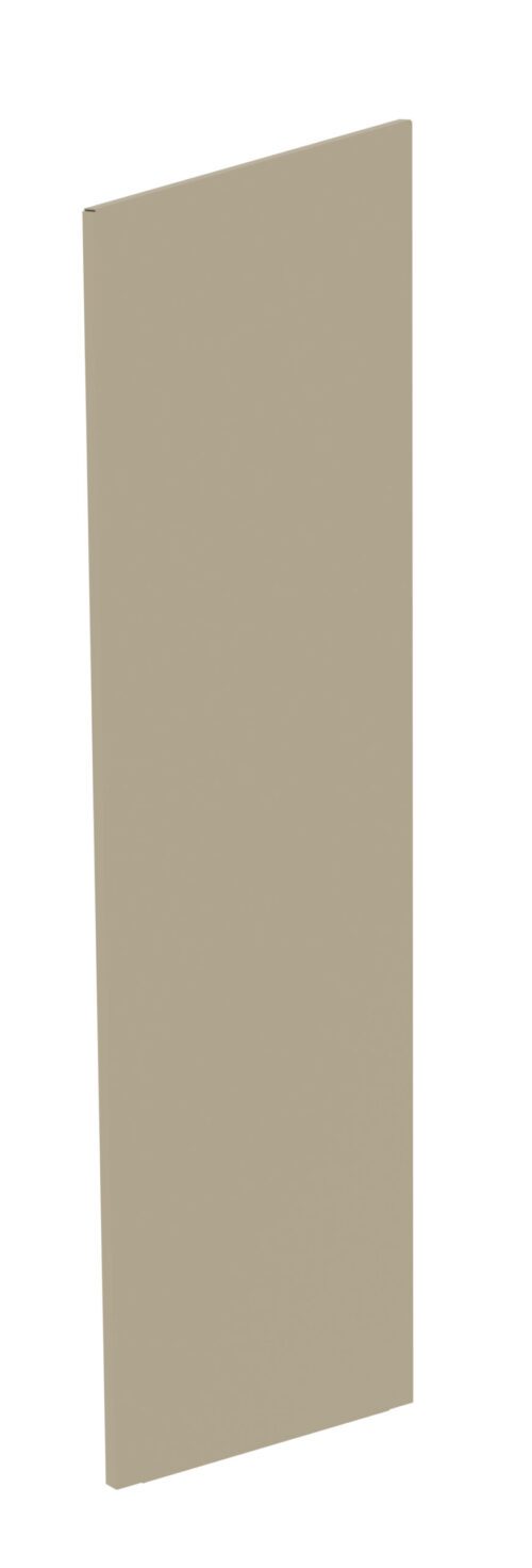 pnhwxuzzyptqsynwct1m.jpg A tall, narrow, rectangular panel with a smooth, light brown surface set against a white background, standing upright at an angle.