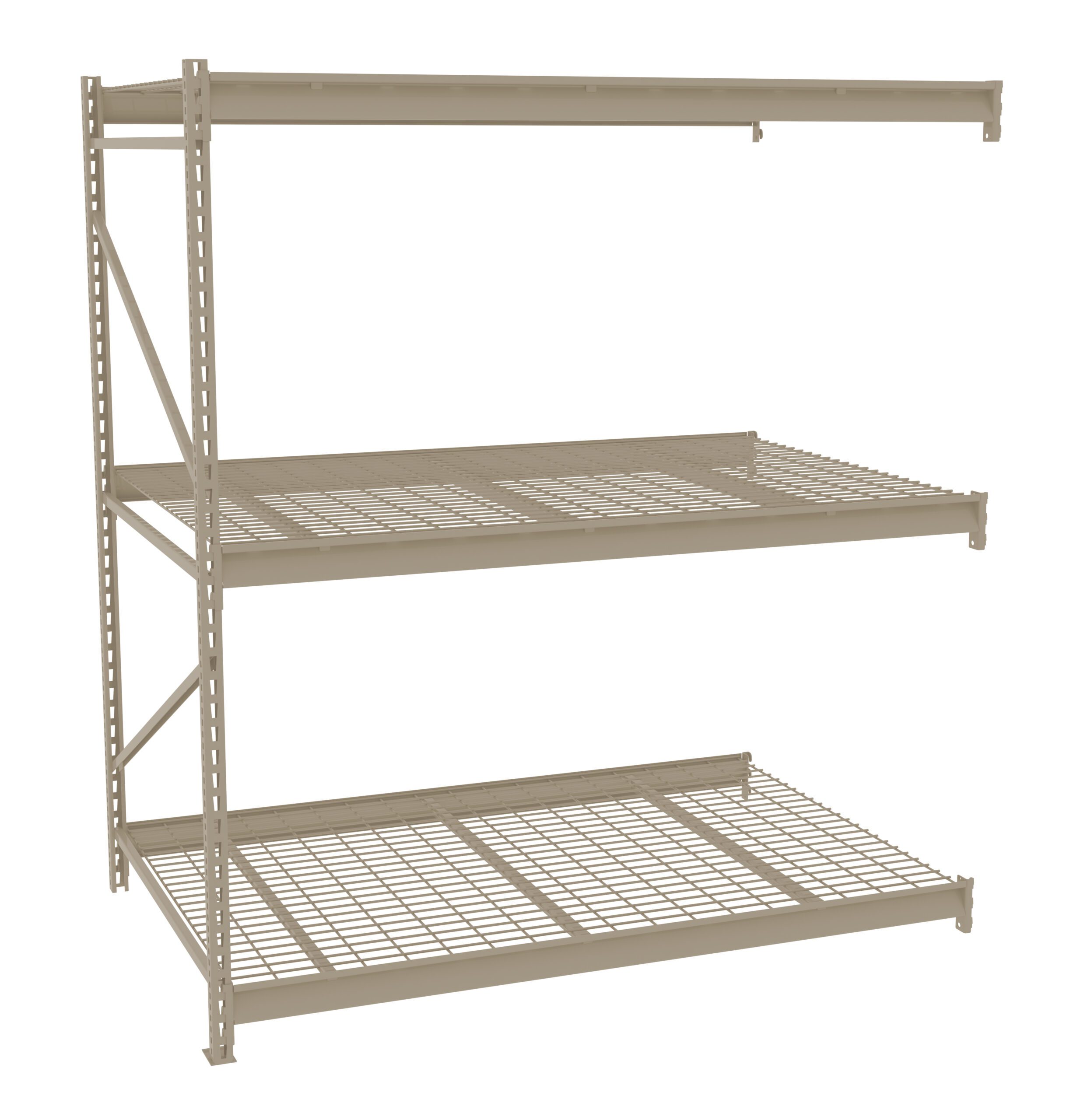 Storage Rack Adder Unit with Wire Decking Sand