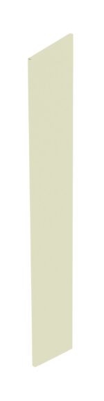 A tall, thin, flat rectangular object with a beige color. It stands upright against a plain white background, giving an impression of a minimalist and simple design.