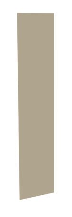 Tall, narrow beige rectangular object set against a plain white background, slightly tilted to one side.