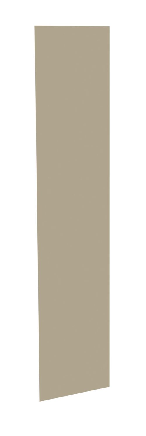 Tall, narrow beige rectangular object set against a plain white background, slightly tilted to one side.