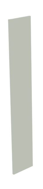 A rectangular, flat panel standing upright at a slight angle, with a muted, light gray-green color. The panel has smooth edges and is set against a plain white background.