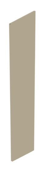 A tall, narrow, rectangular beige panel with a smooth surface, standing vertically against a white background.