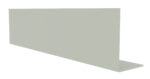 A gray, L-shaped metal bracket is shown against a plain white background. The bracket is oriented with the short side horizontal at the bottom and the tall side vertical on the left.