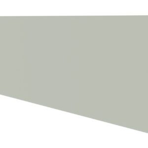 A gray, L-shaped metal bracket is shown against a plain white background. The bracket is oriented with the short side horizontal at the bottom and the tall side vertical on the left.