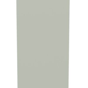 A tall, slightly tilted, light gray rectangular structure with a smooth surface. The background is plain white, highlighting the structures color and shape.