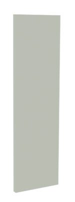 A tall, rectangular panel with a smooth, light gray surface, standing vertically against a plain white background.