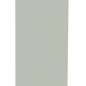 A tall, rectangular panel with a smooth, light gray surface, standing vertically against a plain white background.