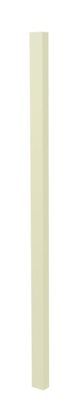 Tall, slender, light beige rectangular post or beam standing vertically against a white background.