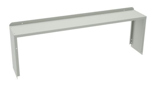qadkmqntliibbrywkziu.jpg A rectangular, light gray metal bracket with mounting holes on both sides, designed for supporting or attaching to a structure. The bracket is elevated with open sides, revealing a hollow underside.