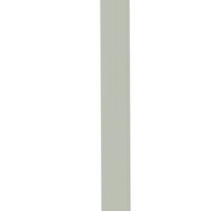 A tall, thin, light grey vertical pole or bar against a white background.
