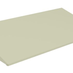 Illustration of a beige, rectangular, slanted box with a flat top, resembling a wedge or ramp. The front edge is lower than the back, creating an inclined surface.