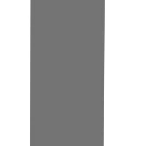 A tall, rectangular gray panel standing upright against a white background. The panel has smooth surfaces and sharp edges, creating a sleek and modern appearance.