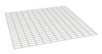 A three-dimensional illustration of a wire mesh grid. The grid consists of evenly spaced, thin horizontal and vertical lines creating square openings, viewed from an angle that shows its depth and structure. The background is plain white.