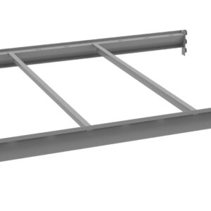 A 3D rendering of a metal support structure consisting of three horizontal bars connected by three perpendicular vertical bars. The structure is shown on a white background.