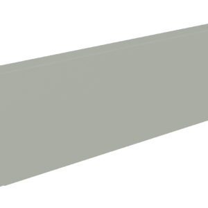 A gray, rectangular metal panel with two small holes on one side. The panel appears to be a flat, solid piece, likely used for industrial or mechanical purposes.