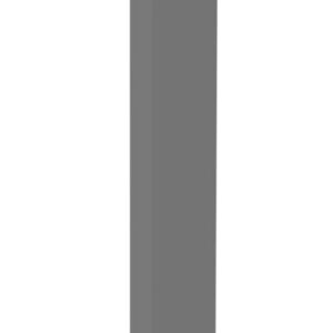 Tall, thin, gray rectangular prism standing upright on a white background.