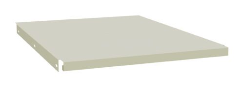 Illustration of a beige, rectangular metal panel with smooth edges and a flat surface. The panel has small holes on the edges, suggesting it may be used for mounting or connecting with other components.