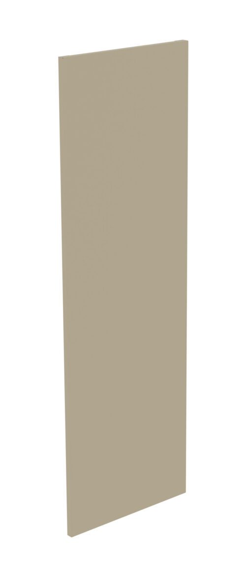 A tall, rectangular, beige-colored panel standing upright against a white background.