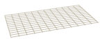 A rectangular wire grid or mesh, consisting of evenly spaced horizontal and vertical lines, forming small squares. The structure is beige and placed on a plain white background, viewed from a slightly elevated angle.