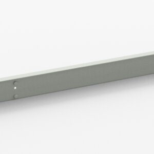 A long metal bracket with small holes along its length, set against a plain white background. The bracket is grey in color and appears to be designed for structural support or mounting purposes.