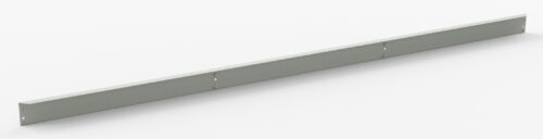 A long metal bracket with small holes along its length, set against a plain white background. The bracket is grey in color and appears to be designed for structural support or mounting purposes.
