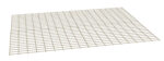 A beige, rectangular lattice grid on a white background, featuring evenly spaced horizontal and vertical lines forming a mesh pattern.