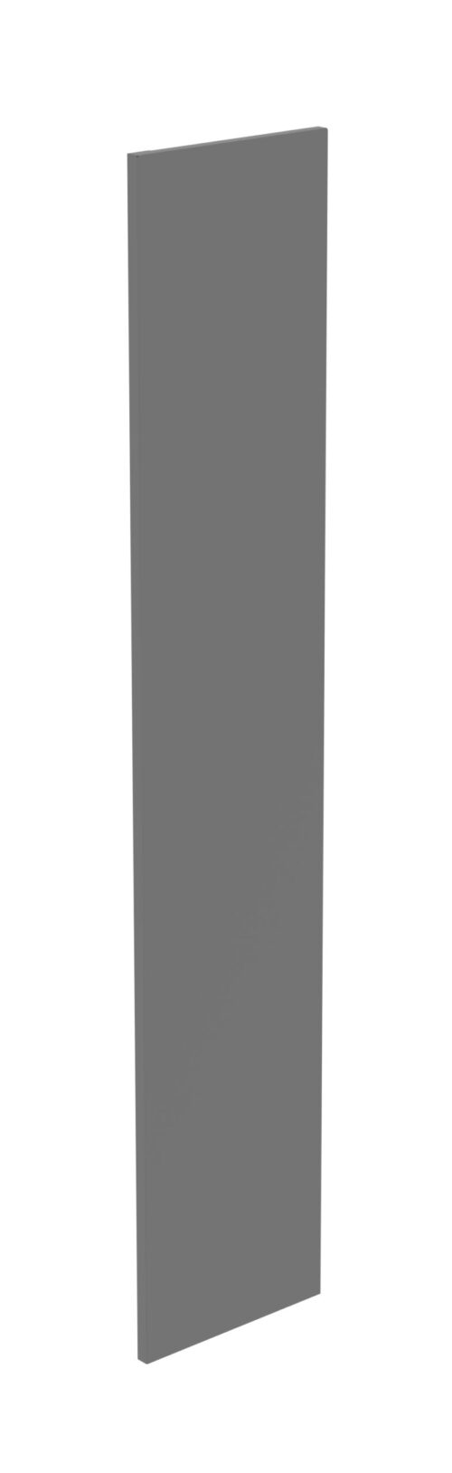 r8h7wmghfvyp3tognal4.jpg A tall, narrow, gray rectangular panel standing upright against a white background.