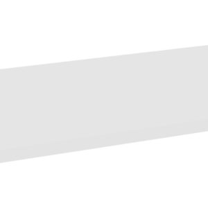 A rectangular, flat, light gray 3D object is depicted against a plain white background, with a subtle shadow at the base.