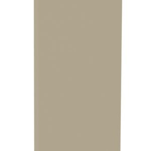 A tall, narrow, rectangular beige panel standing upright against a white background.