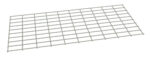 A 3D-rendered image of a rectangular grid or mesh structure made from thin, evenly spaced horizontal and vertical lines. The mesh is angled in perspective, showing depth and dimension.