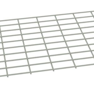 A 3D-rendered image of a rectangular grid or mesh structure made from thin, evenly spaced horizontal and vertical lines. The mesh is angled in perspective, showing depth and dimension.