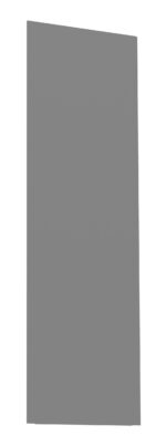 A vertical, solid gray rectangle on a white background, slightly tilted to the right.