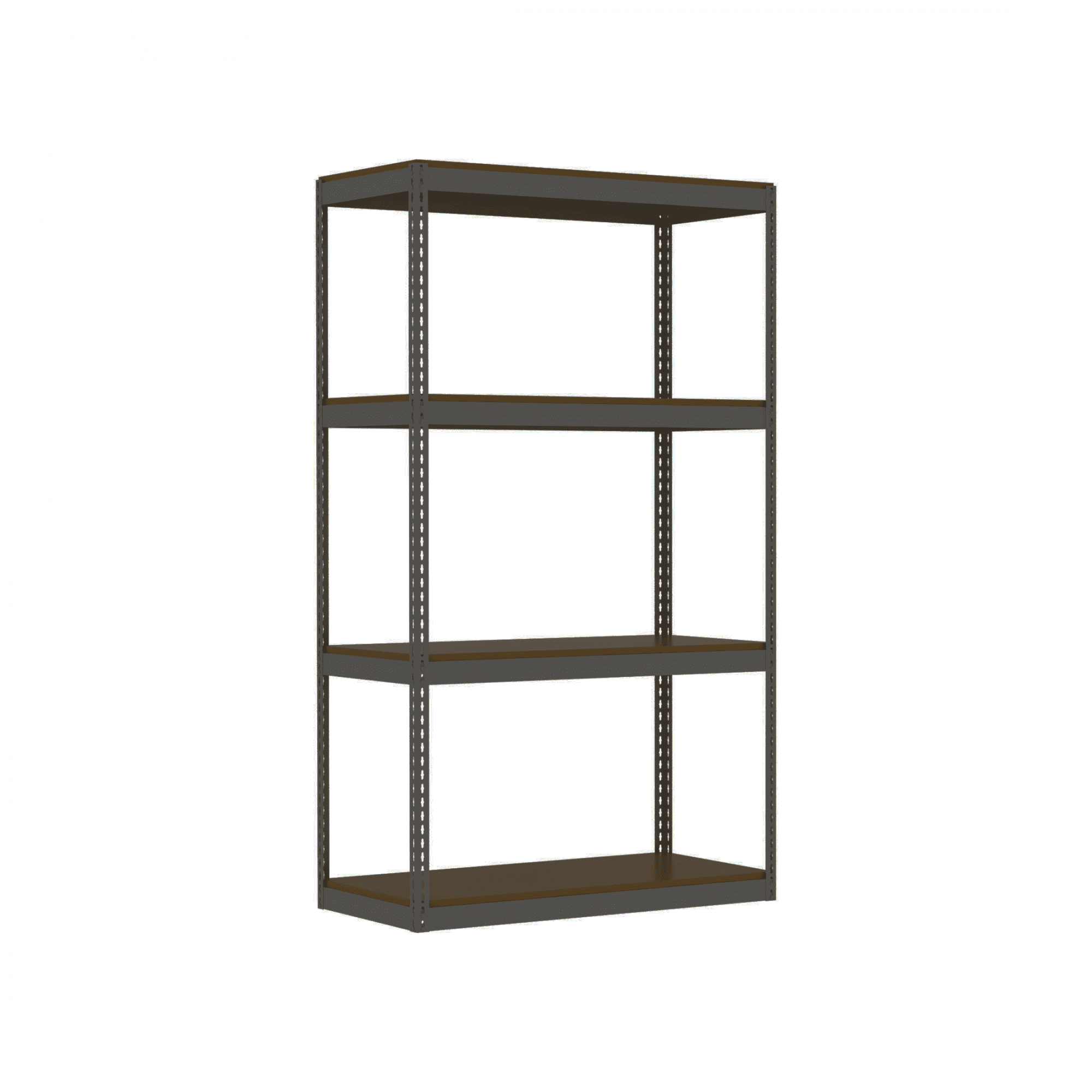 Rivet-Span Boltless 4 Level Shelving Unit with Particle Board