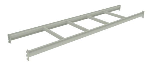 rsaguboqlewabnfc9il7.jpg An angled view of a metal ladder tray with five evenly spaced rungs, designed to support and organize cables. The tray is composed of parallel side rails connected by metal crossbars. Its likely used in electrical or industrial settings.