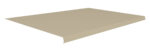 A beige, flat rectangular metal panel with slightly raised edges, viewed from an angle, on a white background.
