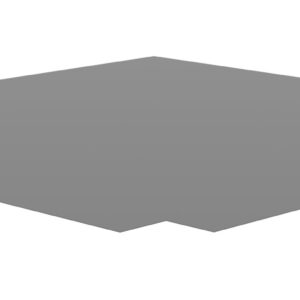 A simple gray, square 3D object with a flat top and small protrusions on opposite edges, resembling a minimalist pedestal or platform, on a white background.