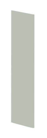 A long, rectangular, light green vertical panel against a white background.